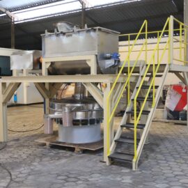Ribbon Mixer with Platform and Vibro Sieving